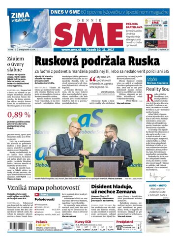 Obálka e-magazínu SME 10.11.2017