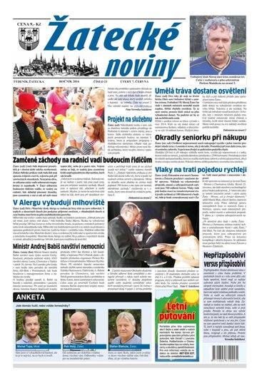 Obálka e-magazínu Žatecké noviny 23/2016