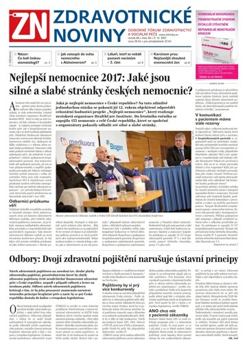 Obálka e-magazínu Ze Zdravotnictví 50/2017