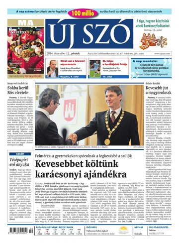 Obálka e-magazínu Új Szó 12.12.2014