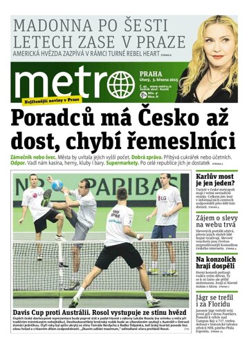 Obálka e-magazínu deník METRO 3.3.2015