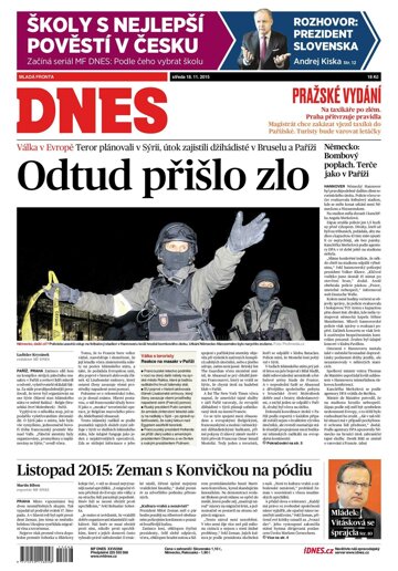 Obálka e-magazínu MF Dnes 18.11.2015