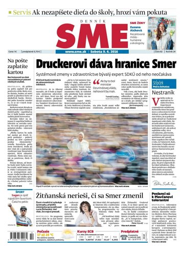 Obálka e-magazínu SME 9.4.2016