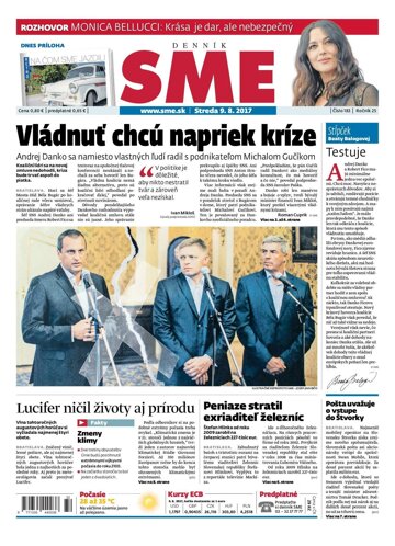 Obálka e-magazínu SME 9.8.2017