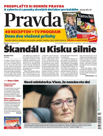 Obálka e-magazínu Pravda 14.9.2017