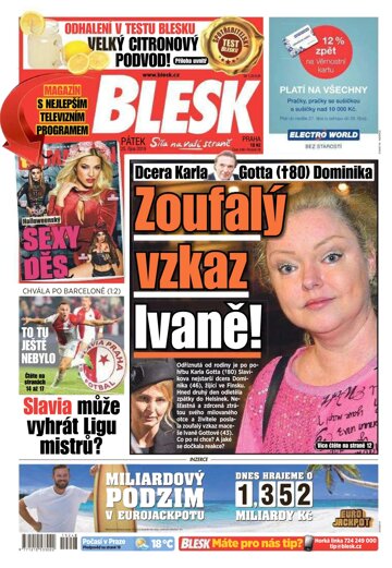 Obálka e-magazínu Blesk 25.10.2019