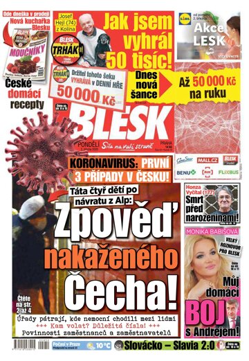 Obálka e-magazínu Blesk 2.3.2020