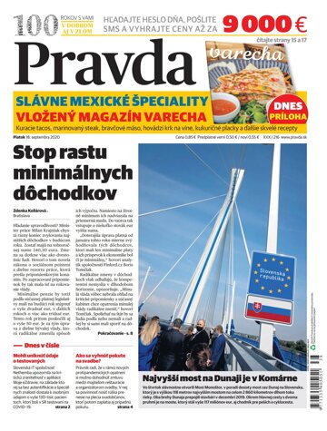 Obálka e-magazínu Pravda 18. 9. 2020