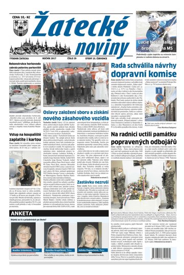 Obálka e-magazínu Žatecké noviny 29/2017