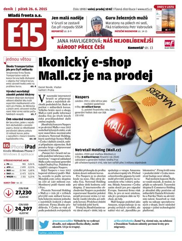 Obálka e-magazínu E15 26.6.2015