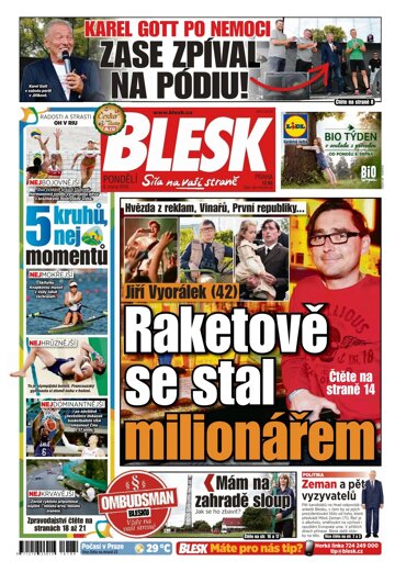 Obálka e-magazínu Blesk 8.8.2016