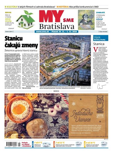 Obálka e-magazínu SME MY Bratislava 25.11.2016