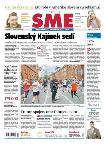 Obálka e-magazínu SME 29.5.2017