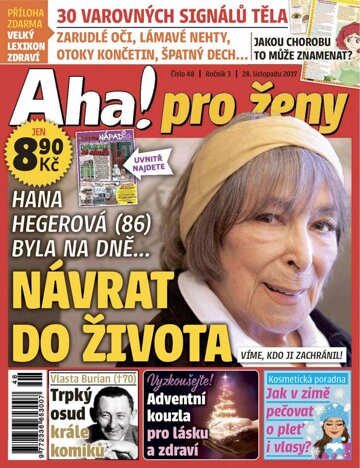 Obálka e-magazínu AHA! pro ženy 28.11.2017