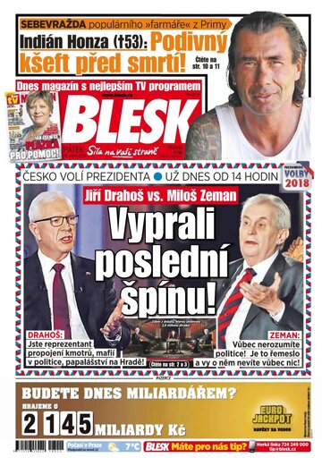 Obálka e-magazínu Blesk 26.1.2018