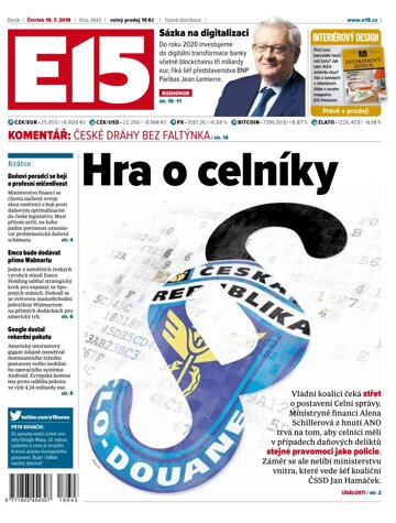 Obálka e-magazínu E15 19.7.2018