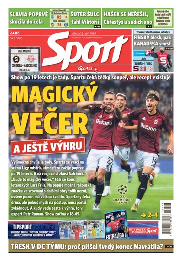 Obálka e-magazínu Sport 18.9.2024