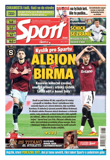 Obálka e-magazínu Sport 5.12.2024