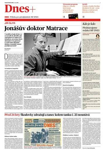 Obálka e-magazínu DNES+ Morava - 12.2.2015