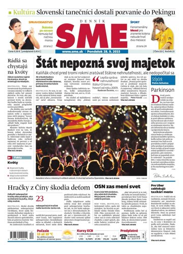 Obálka e-magazínu SME 28.9.2015