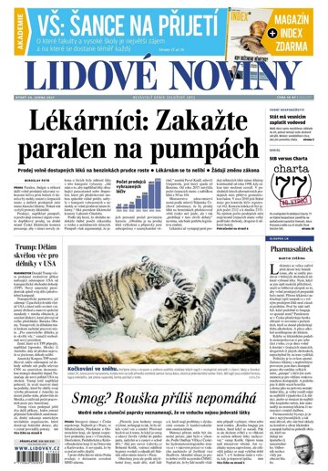 Obálka e-magazínu Lidové noviny 24.1.2017