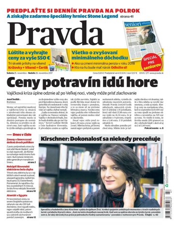 Obálka e-magazínu Pravda 25.11.2017