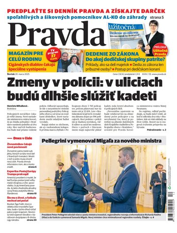 Obálka e-magazínu Pravda 20. 3. 2025