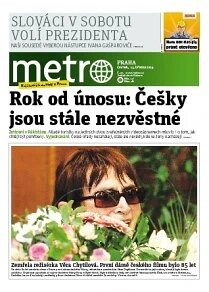 Obálka e-magazínu deník METRO 13.3.2014