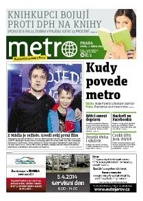 Obálka e-magazínu deník METRO 2.4.2014