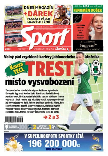 Obálka e-magazínu Sport 31.7.2015