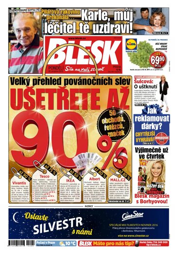 Obálka e-magazínu Blesk 28.12.2015