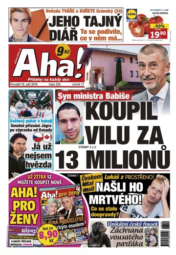 Obálka e-magazínu AHA! 19.9.2016