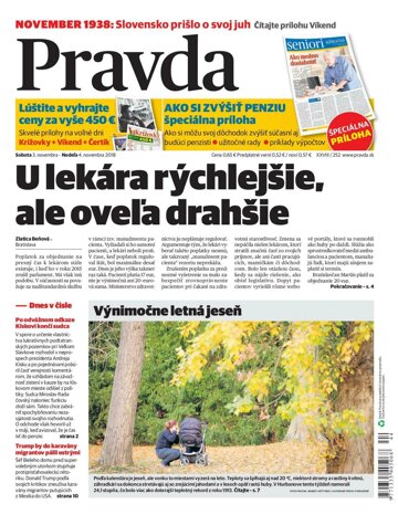 Obálka e-magazínu Pravda 3.11.2018