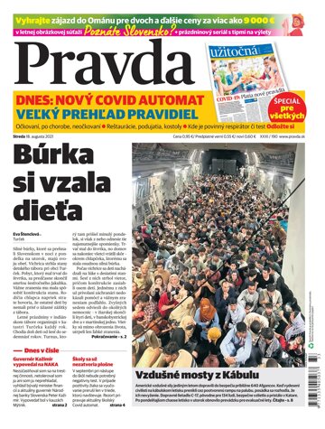 Obálka e-magazínu Pravda 18. 8. 2021