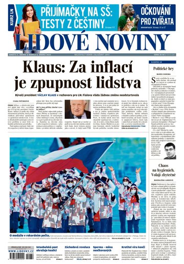 Obálka e-magazínu Lidové noviny 5.2.2022