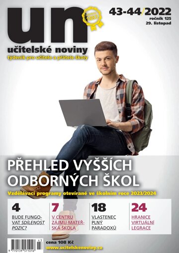 Obálka e-magazínu Učitelské noviny 43-44/2022