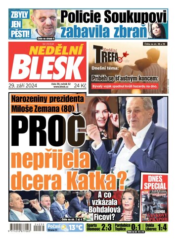 Obálka e-magazínu Nedělní Blesk 29.9.2024