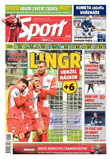 Obálka e-magazínu Sport 21.10.2024