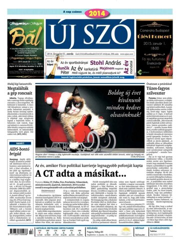 Obálka e-magazínu Új Szó 31.12.2014