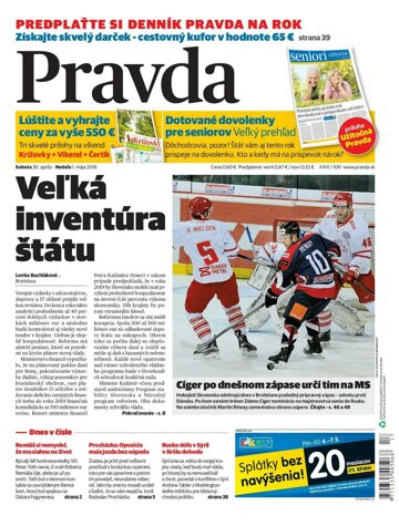 Obálka e-magazínu Pravda 30. 4. 2016