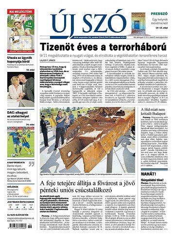 Obálka e-magazínu Új Szó 10.9.2016