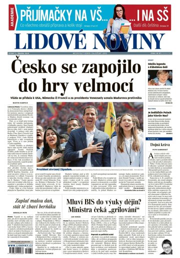 Obálka e-magazínu Lidové noviny 5.2.2019