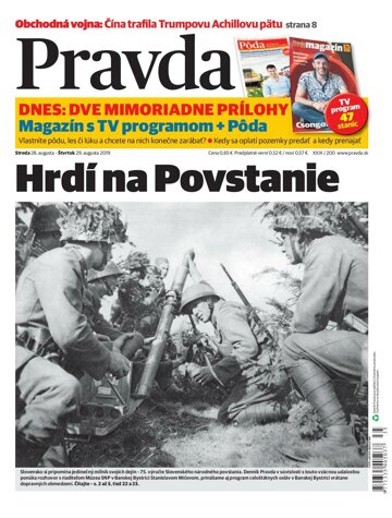 Obálka e-magazínu Pravda 28. 8. 2019