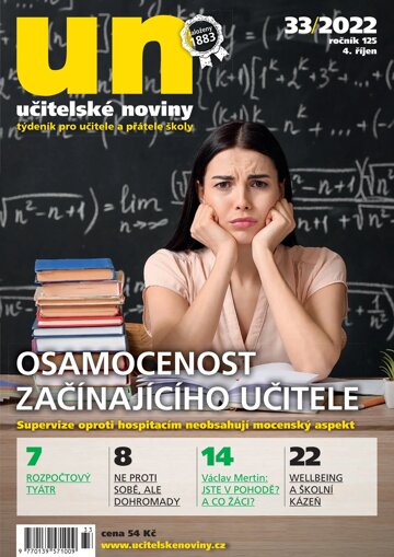 Obálka e-magazínu Učitelské noviny 33/2022