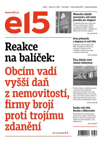 Obálka e-magazínu E15 16.5.2023