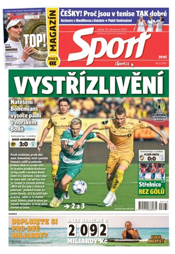 Obálka e-magazínu Sport 28.7.2023