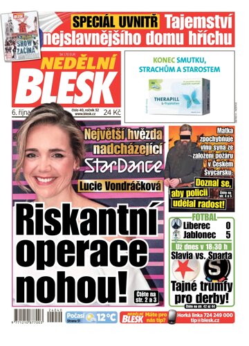 Obálka e-magazínu Nedělní Blesk 6.10.2024