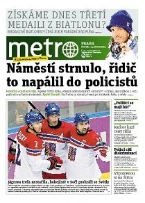 Obálka e-magazínu deník METRO 13.2.2014