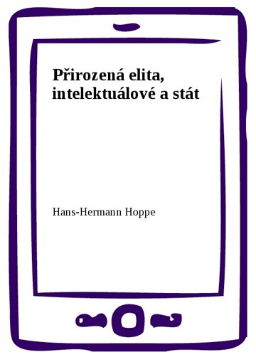 Obálka knihy Přirozená elita, intelektuálové a stát