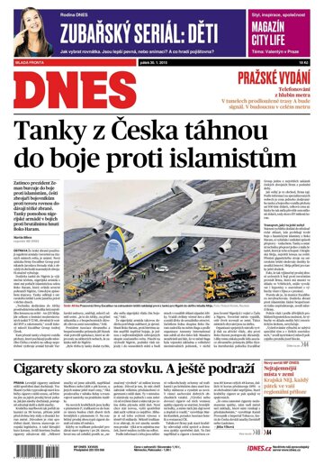 Obálka e-magazínu MF Dnes 30.1.2015